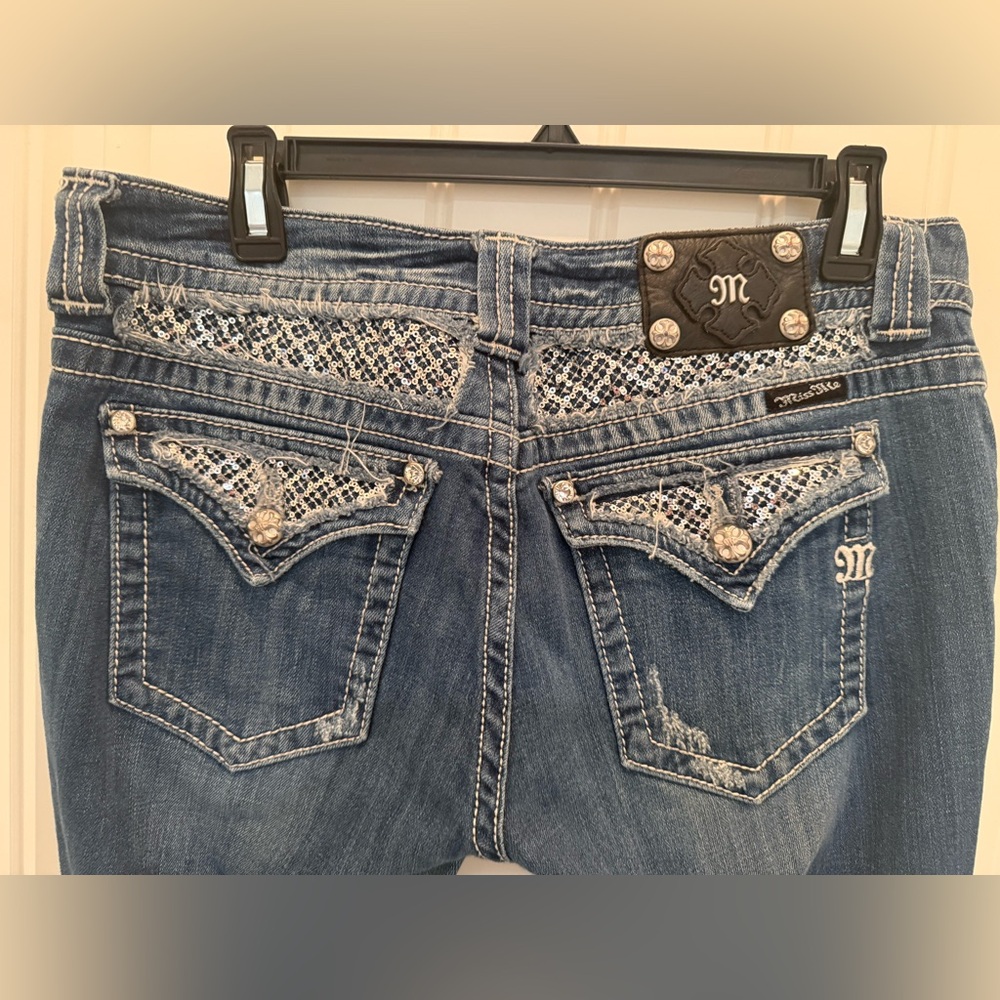 Miss Me Women's Boot Cut Jeans with Embellished Pockets